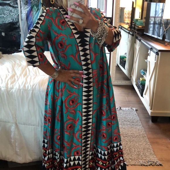 La Double J Cartwheel silk twill caftan dress - Picture 11 of 16